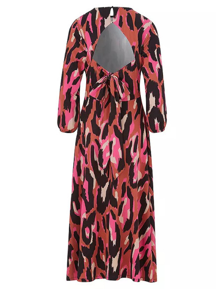 Freemans Pink Print Open Back Jersey Dress