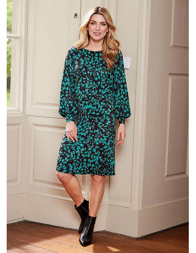 Freemans Kitten Heel Black Leather Suede Ankle Boots