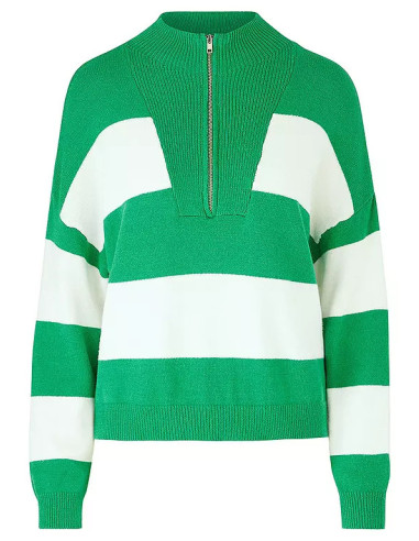 Freemans Zip Front Stripe Jumper