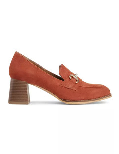 Freemans Spice Block Heeled Snaffle Suede Loafers 2