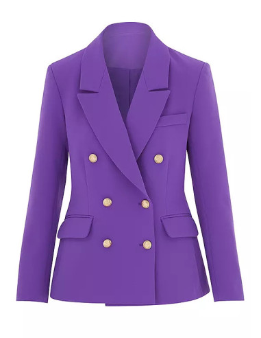 Freemans Purple Double Breasted Blazer