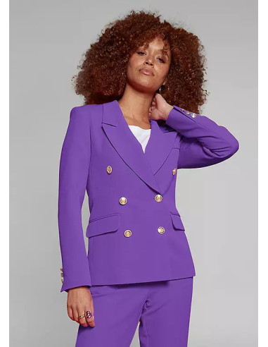 Freemans Purple Double Breasted Blazer