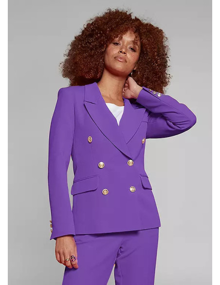 Freemans Purple Double Breasted Blazer
