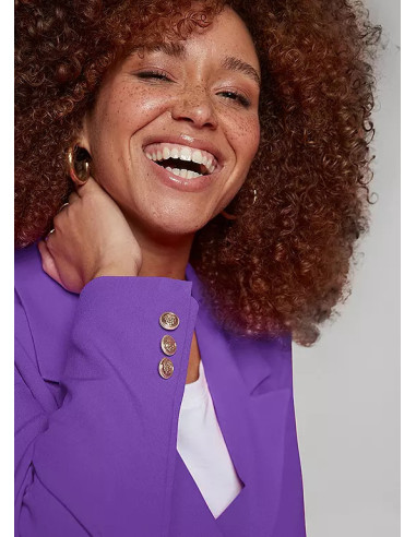 Freemans Purple Double Breasted Blazer