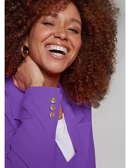 Freemans Purple Double Breasted Blazer