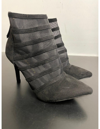 Kaleidoscope Black Mesh Shoes Boots