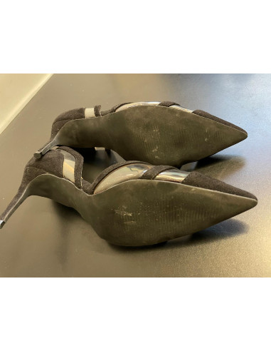 Kaleidoscope Black Perspex Court Shoes