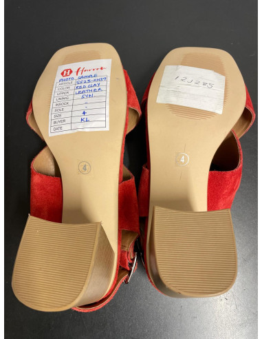 Kaleidoscope Burnt Orange Suede Crossover Slingback Sandals