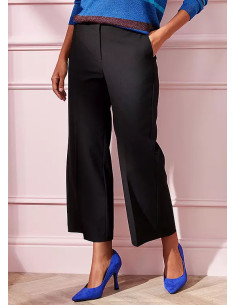 Kaleidoscope Black Tailored Wide Leg Crop Trousers 2