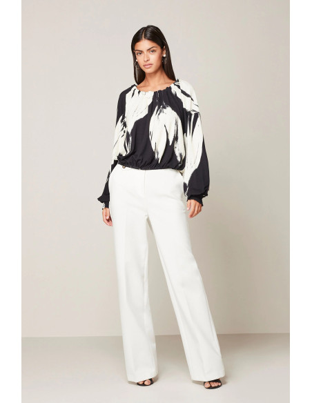 NEXT Long Sleeve Tie Back Bubblehem Top