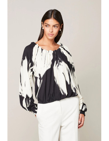 NEXT Long Sleeve Tie Back Bubblehem Top