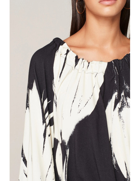 NEXT Long Sleeve Tie Back Bubblehem Top